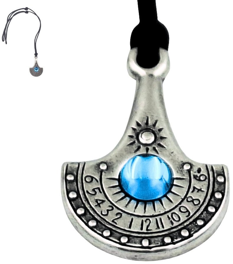 Naszyjnik Zegarek Słoneczny Nil Posrebrzany Zamak + Czeski kryształ NIL33