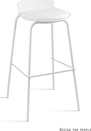 Unique Hoker DUKE biały z metalową biała podstawą i podnóżkiem UNIQUE