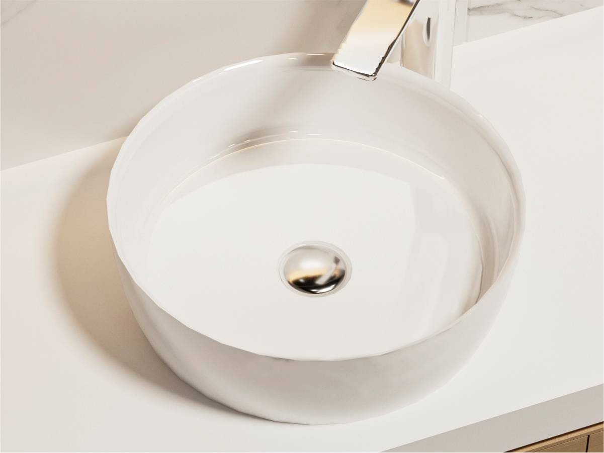 Umywalka nablatowa MIRAGGIO JAKARTA 40*40*12 Połysk Biała 0000536