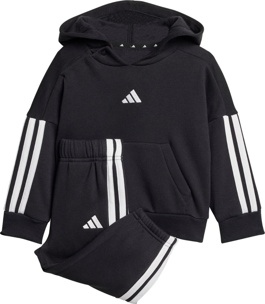 Adidas Dres dla dzieci Essentials Joggers 3 Stripes Fleece Hoodie czarny JD6484 74