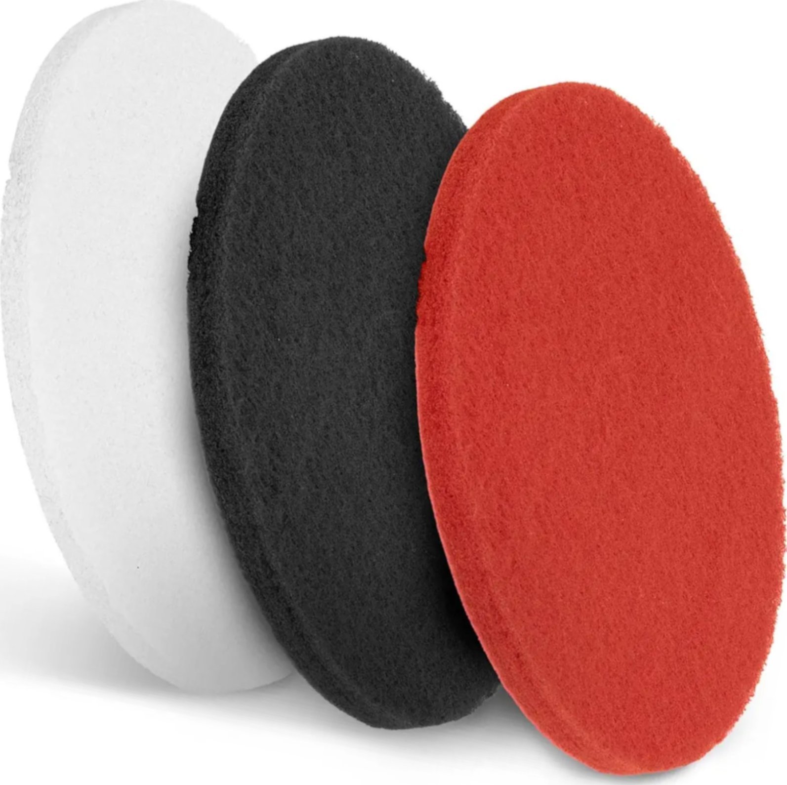 Pady do szorowarek śr. 17 cali biały czerwony czarny - zestaw 3 szt. Pady do szorowarek śr. 17 cali biały czerwony czarny - zestaw 3 szt.