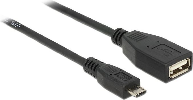 Kabel USB Delock USB-A - microUSB 0.5 m Czarny (83183)