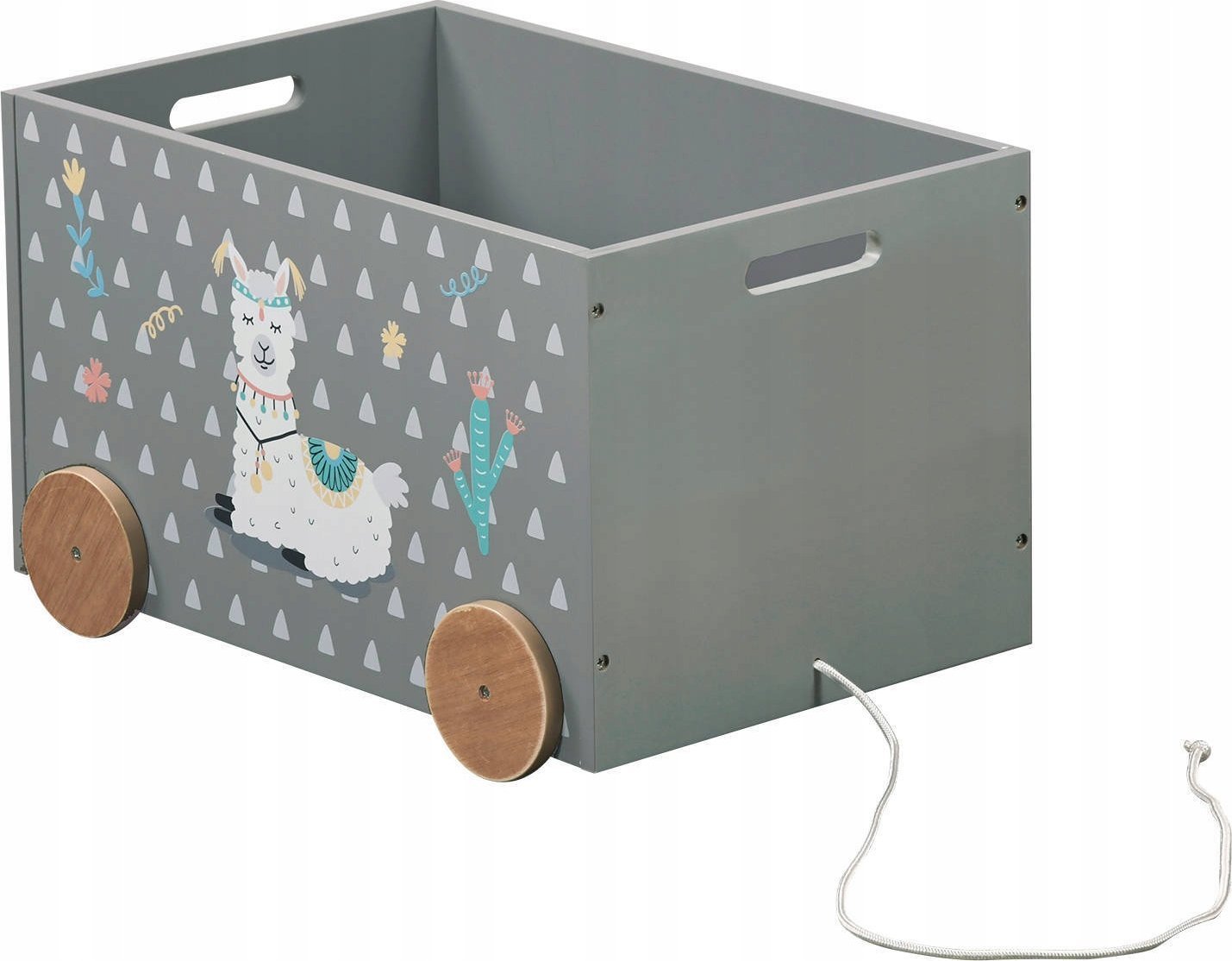 Kesper Skrzynia na zabawki z uchwytami, na kółkach, alpaka, Kesper