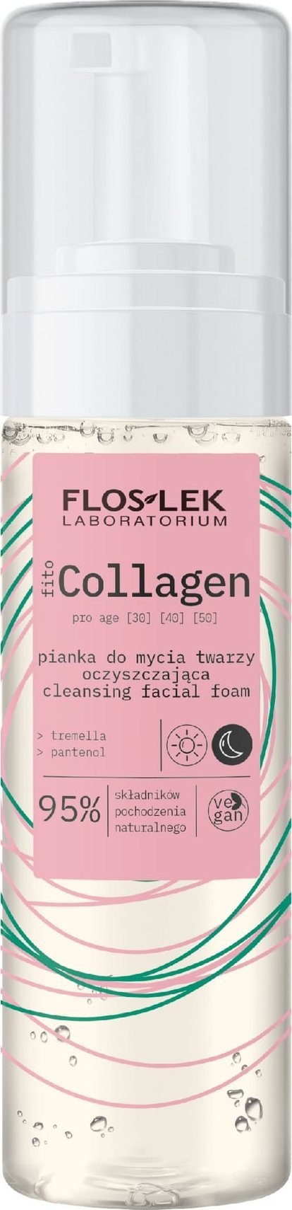 Floslek fitoCollagen Pianka do mycia twarzy oczyszczająca 160ml