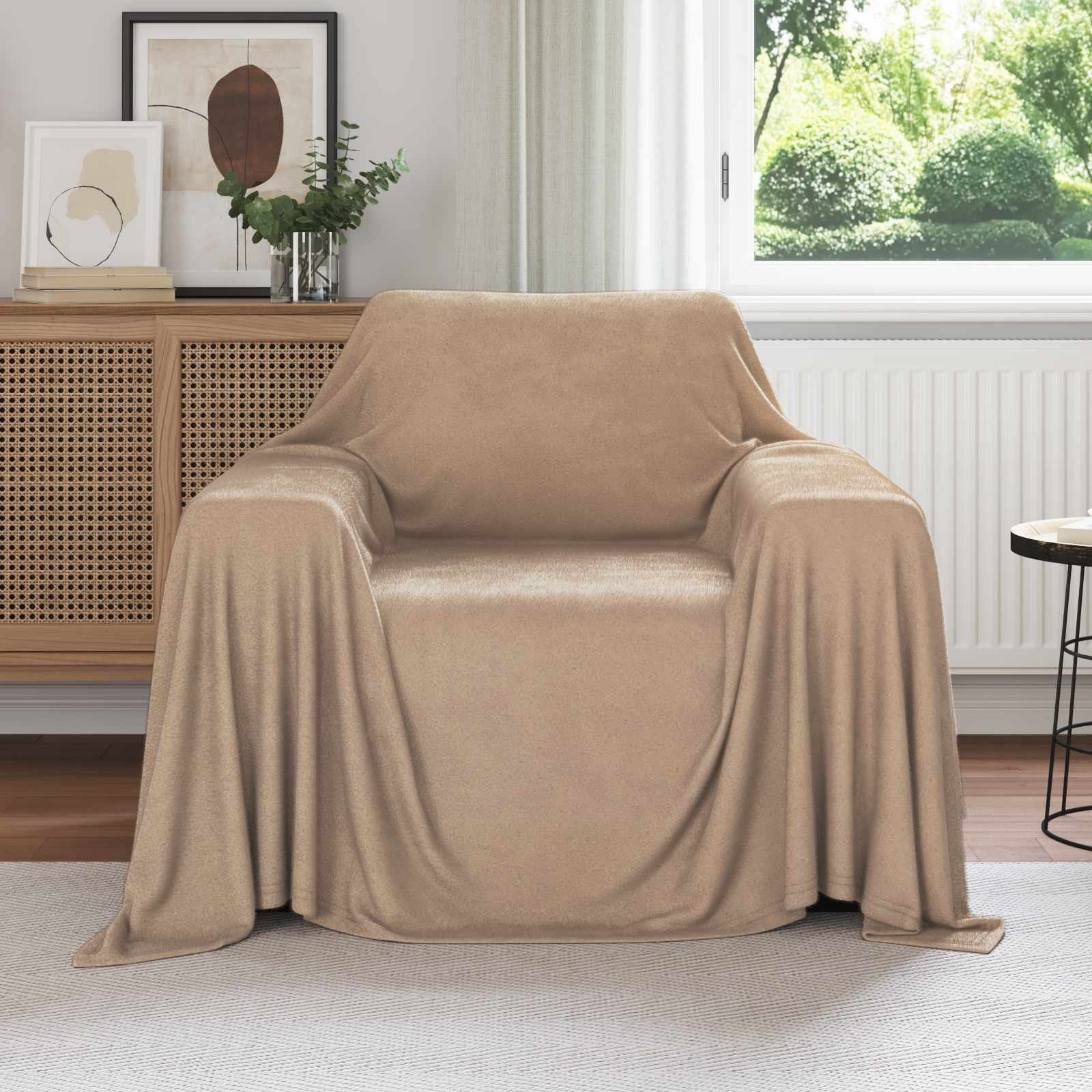 vidaXL Koce narzutowe 6 pcs Camel 210 x 140 cm Polar