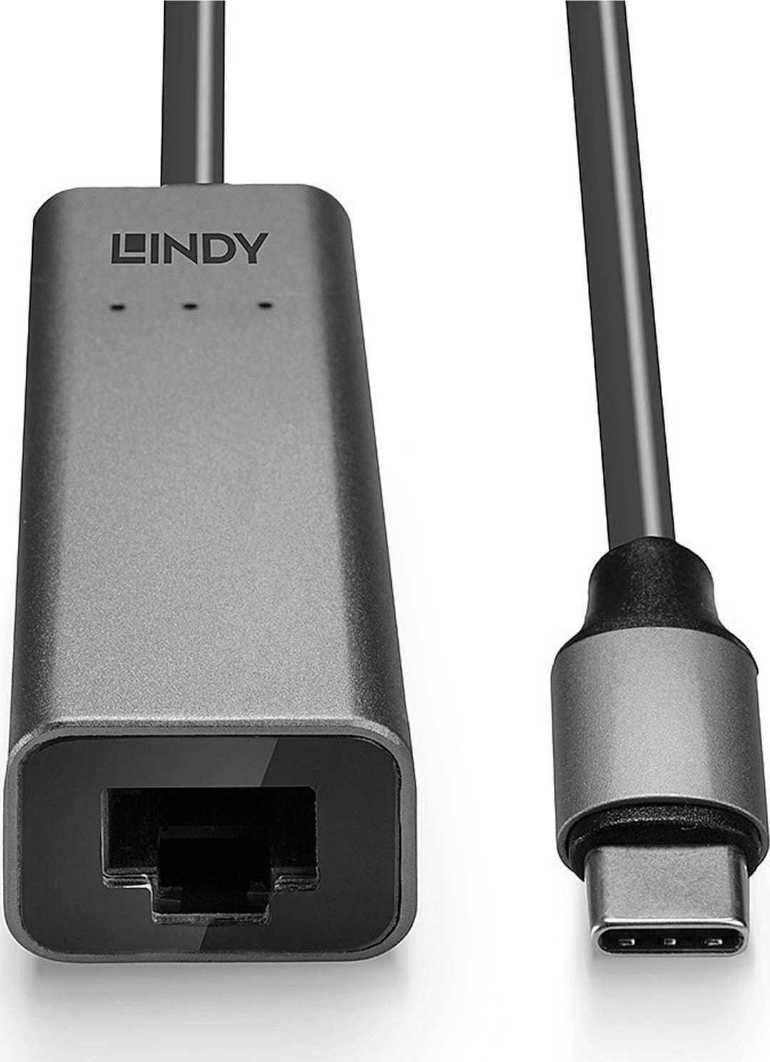 Adapter USB Lindy 43314 USB-C - RJ45 Szary (43314)