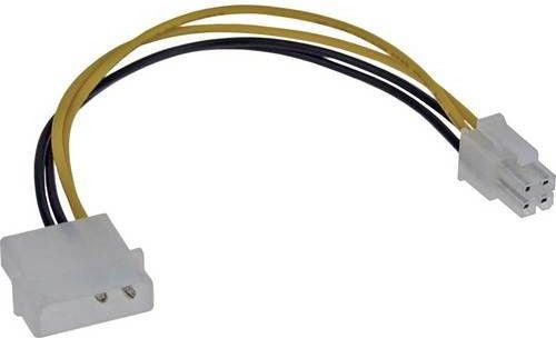 InLine Molex - ATX/EPS 4-pin, 0.2m, Żółty (26632)