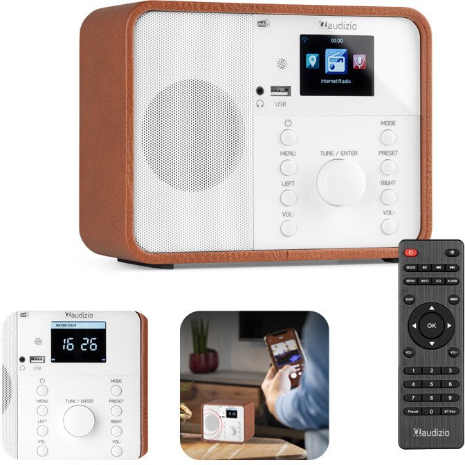 Radio internetowe WIFI Nardo DAB+ FM Audizio one size