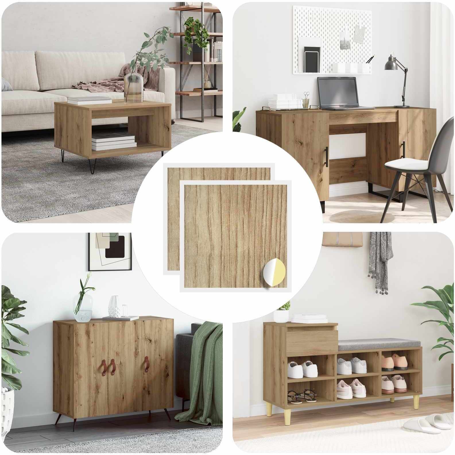 vidaXL Okładka Śrubowa Samoprzylepna 2 pcs Dąb rzemieślniczy