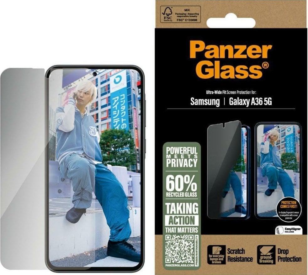 Szkło prywatyzujące PanzerGlass Ultra-Wide Fit do Samsung Galaxy A36 5G