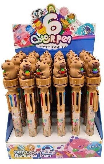 SCHEMAT Długopis Kapibara obracający się 6kol (24szt)