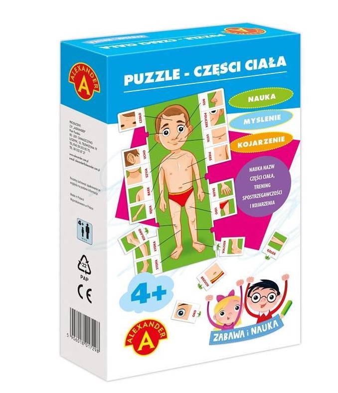 Alexander Puzzle części ciała-Zabawa i Nauka (1831)