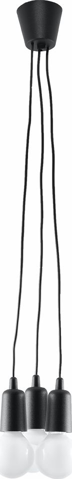 Lampa wisząca Sollux Lampa wisząca DIEGO 3 czarna