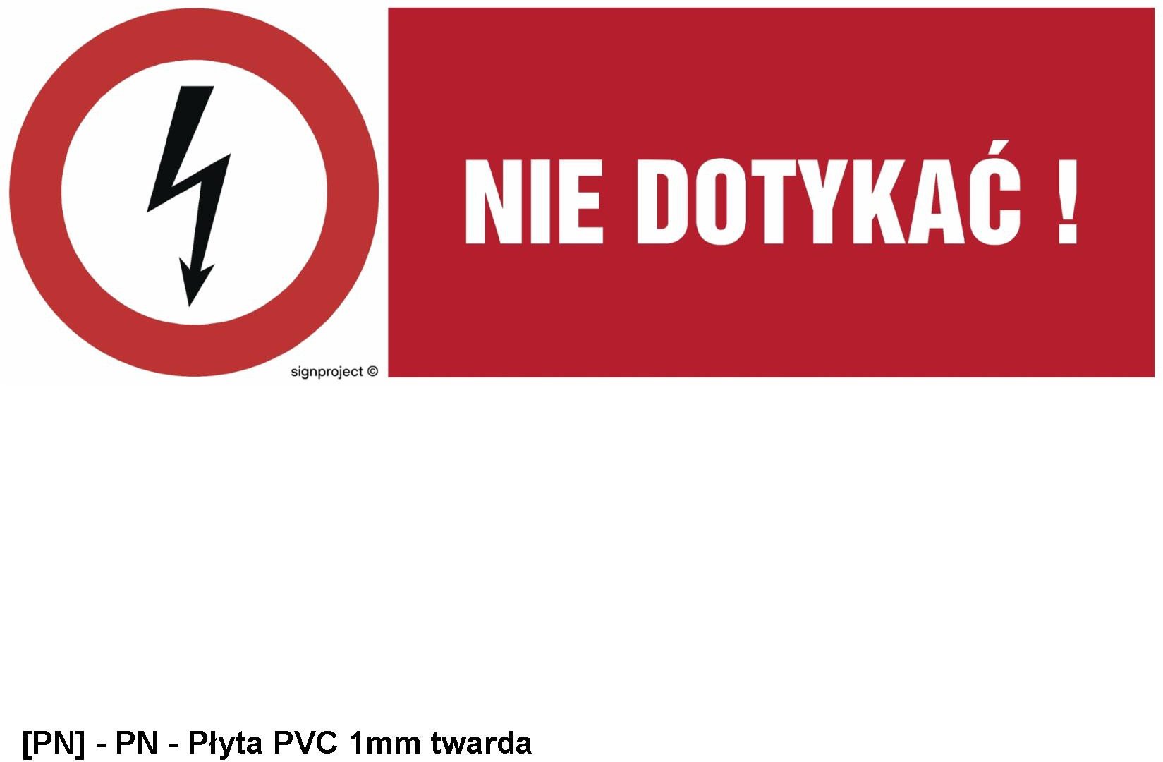 HD007 - Nie dotykać 450x150