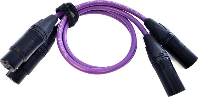 Kabel Melodika XLR x2 - XLR x2 2.5m fioletowy