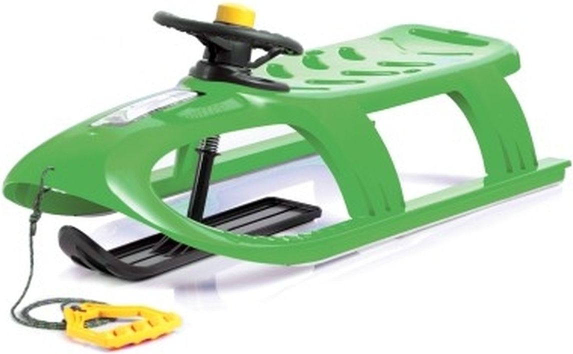 Prosperplast Sanki plastikowe z kierownicą zielone