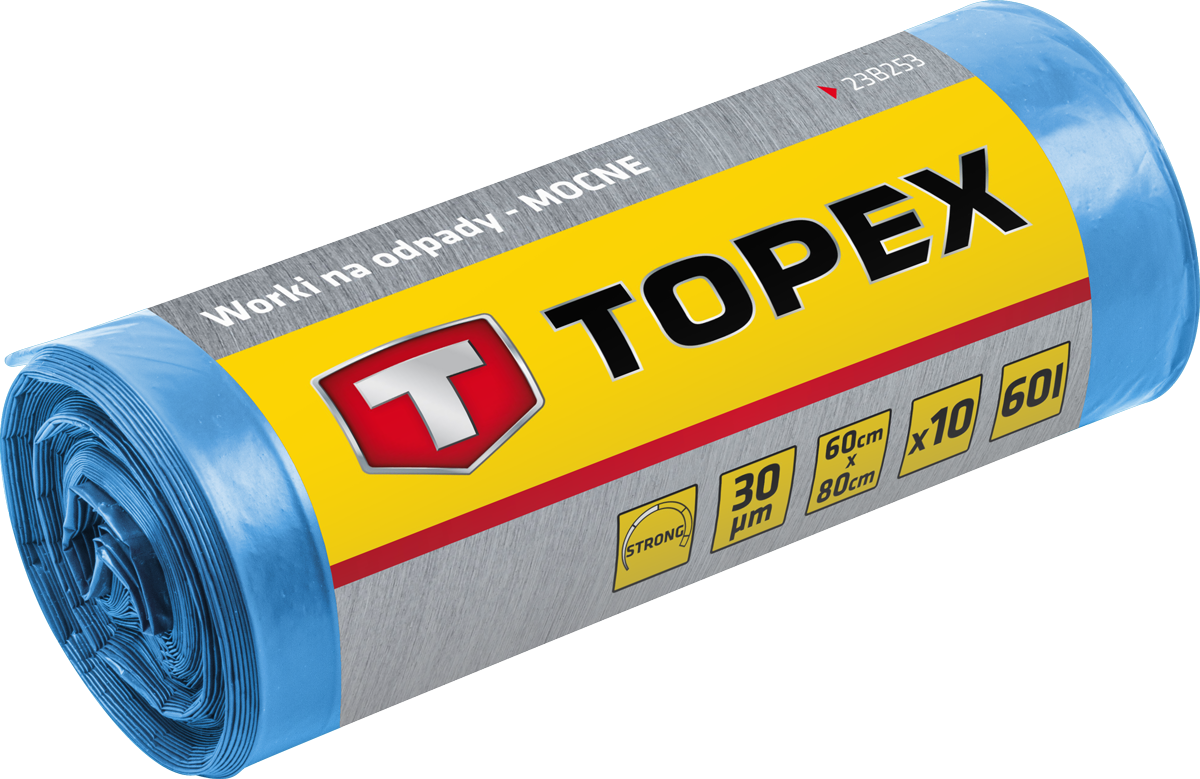 Topex Worki na odpady 120L niebieskie 10szt. (23B258)