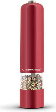 Młynek do przypraw Esperanza do pieprzu Malabara czerwony (EKP001R)