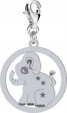 Radziszewska Jewellery Srebrny Charms CUTIE SŁONIK DEDYKACJA
