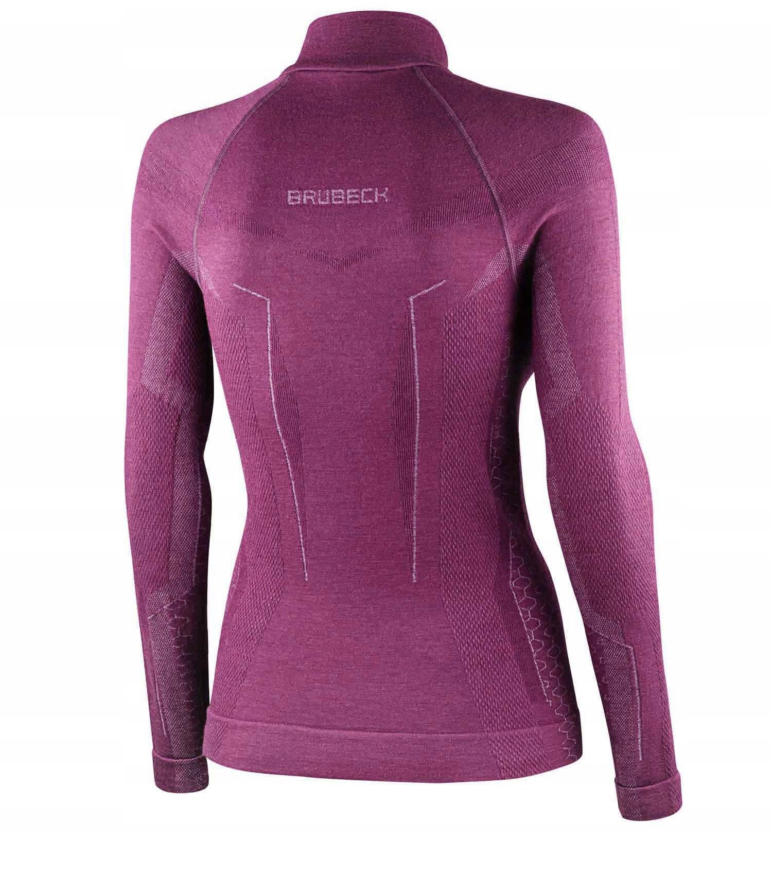 LS1609W Bluza damska z kr�tkim ekspresem EXTREME MERINO fuksjowy S