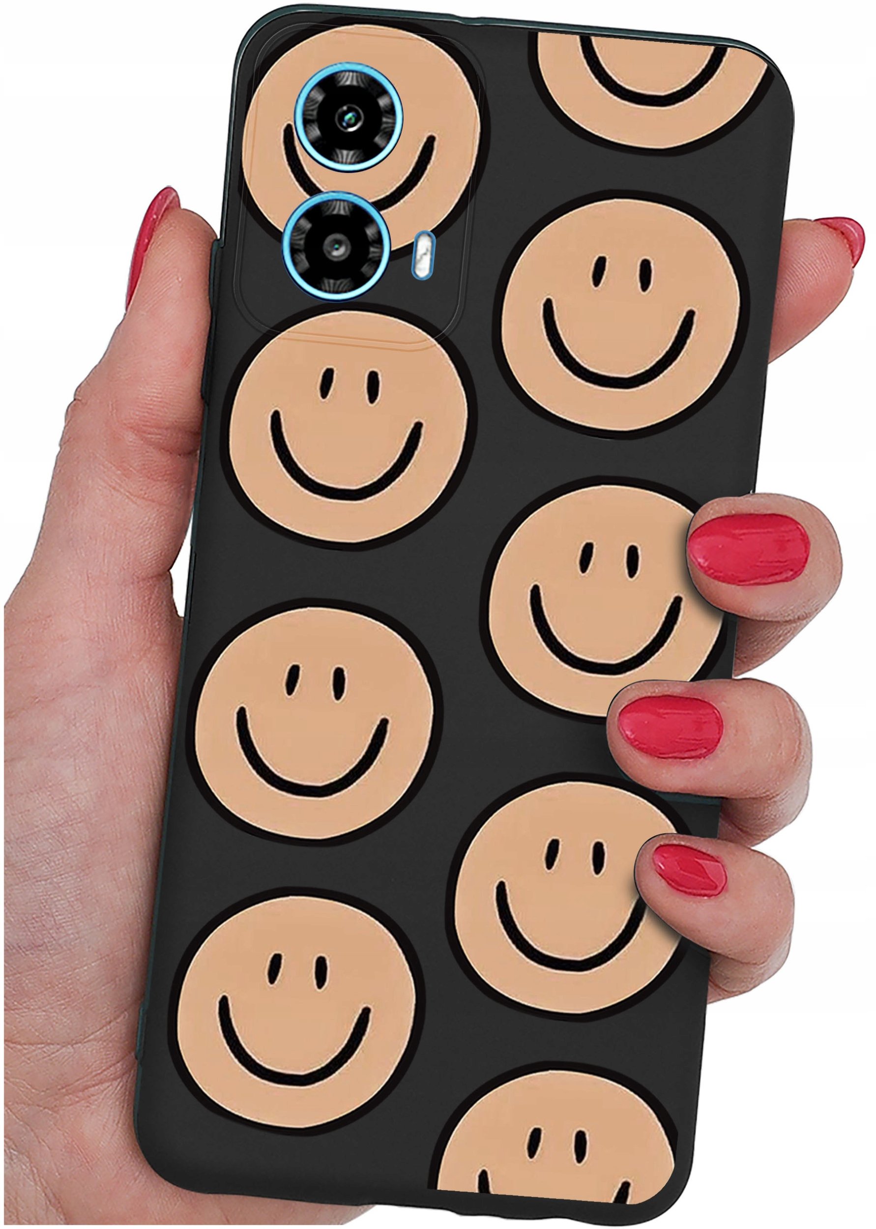 ETUI do Motorola Moto G34 5G WZORY |SILIKONOWE MATT CASE + SZKŁO 9H