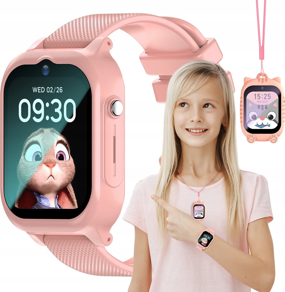 SMARTWATCH DLA DZIECI LOKALIZATOR GPS 4G ROZMOWY APARAT KAMERA MENU POLSKIE