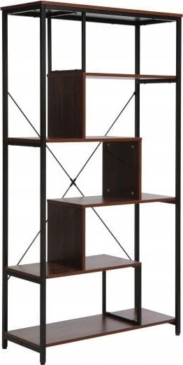 Signal Regał loftowy NET B ciemny orzech/czarny