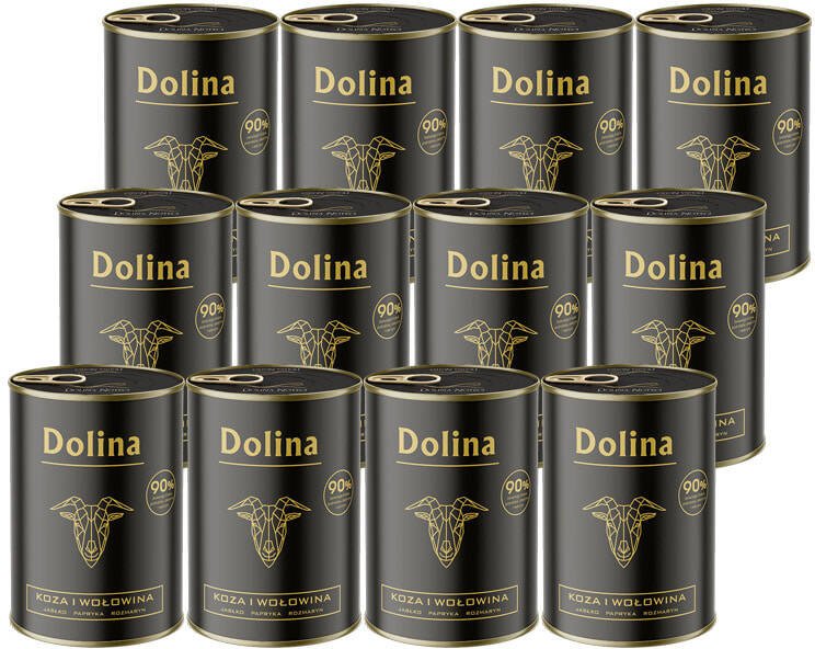 Mokra karma dla psa Dolina koza i wołowina zestaw 12 x 400 g