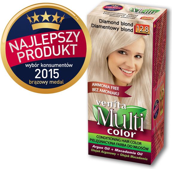 Venita Farba bez amoniaku Multi Color 12.8 diamentowy blond