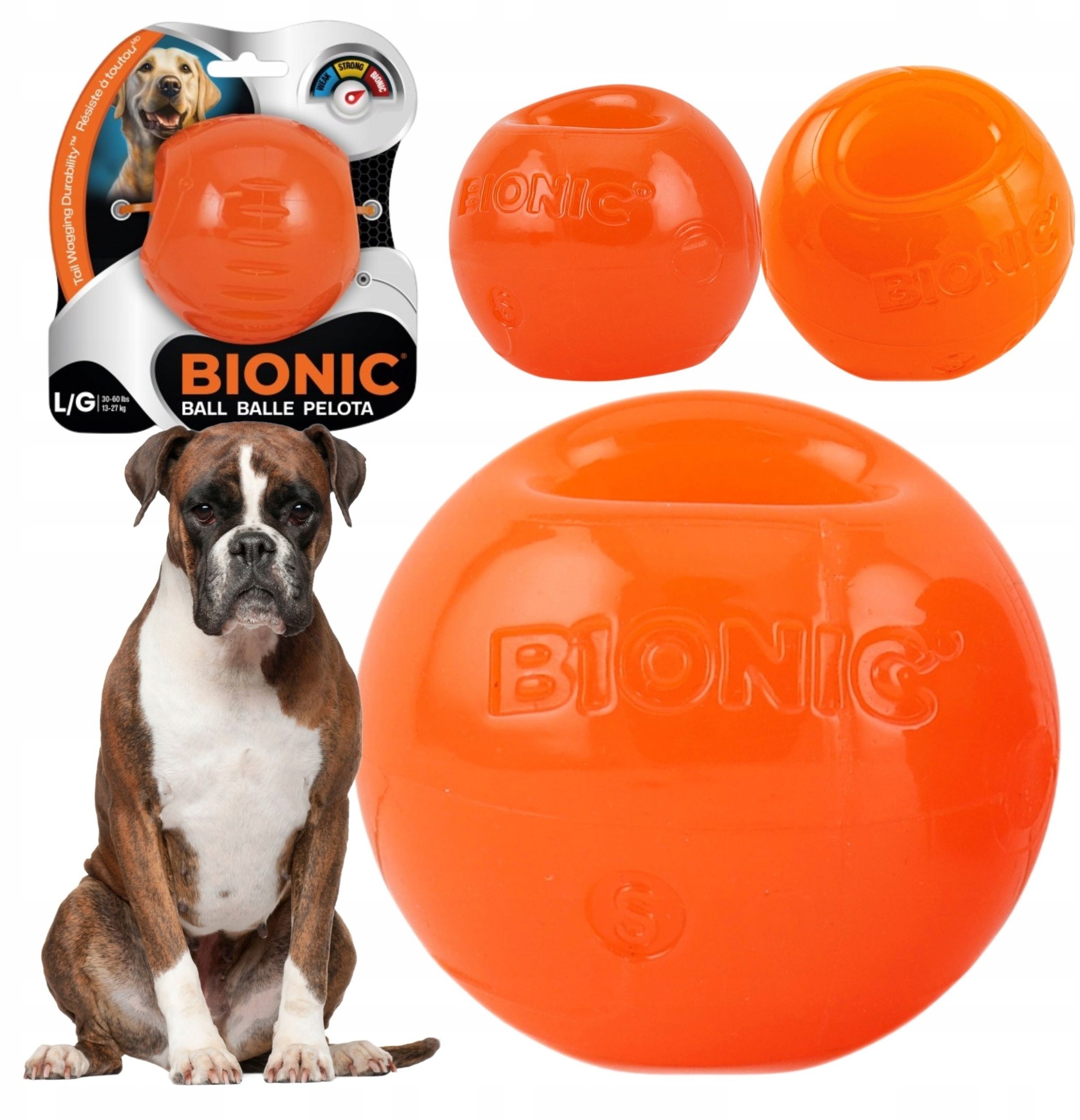 Bionic Piłka gryzak dla psa, L, 8,2 cm