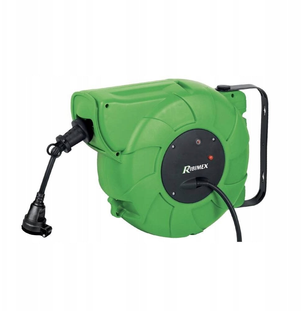 Automatyczny przedłużacz bębnowy z kablem RIBIMEX do montażu na ścianie, 15 m