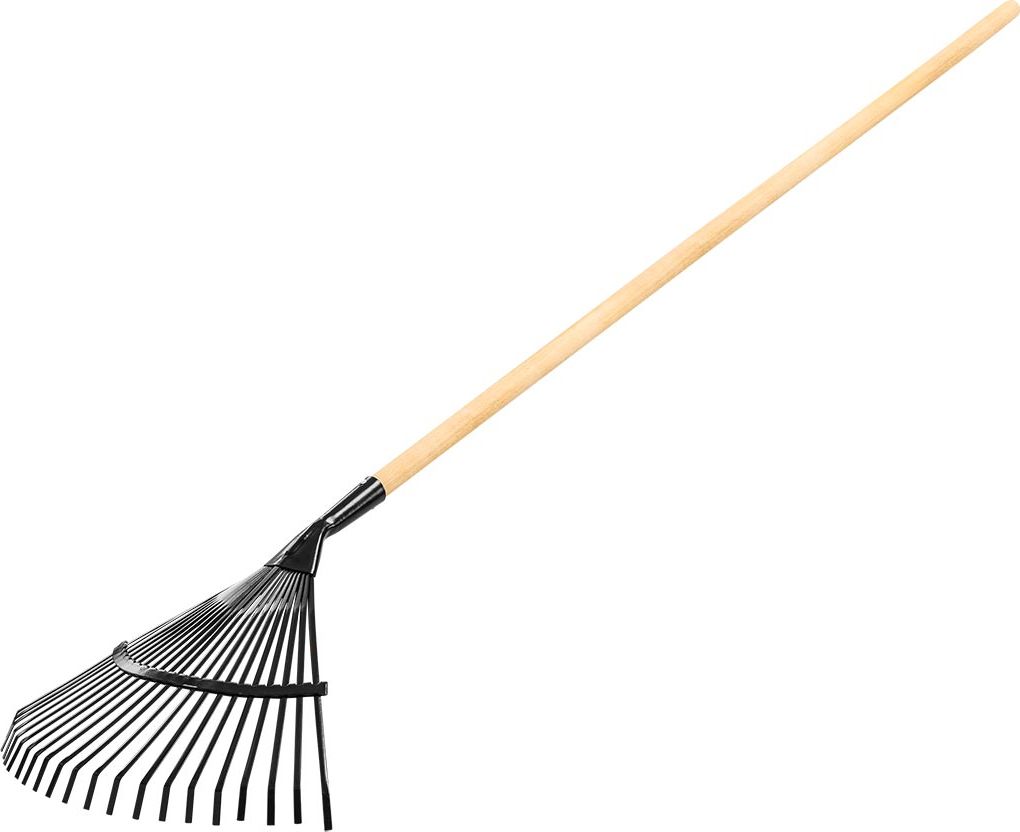 Verto Grabie do liści 21 zębów metalowe trzonek drewniany 15G051