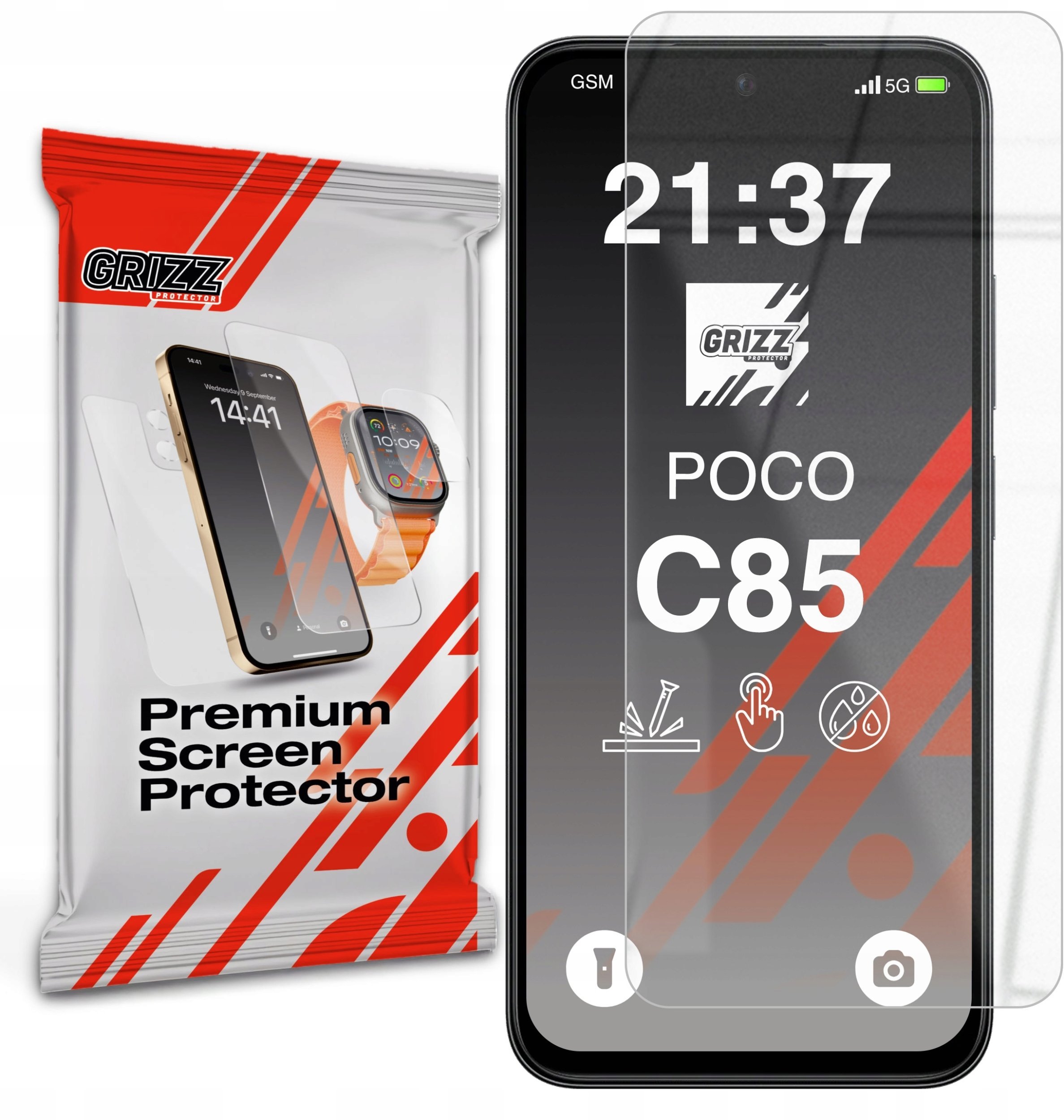 GrizzGlass Szkło hybrydowe HybridGlass do Xiaomi Poco C85 4G