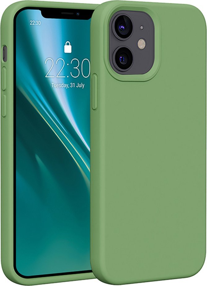 Etteri Nakładka Etteri Silicone Case do iPhone 12 / 12 Pro 6,1" jasnozielona