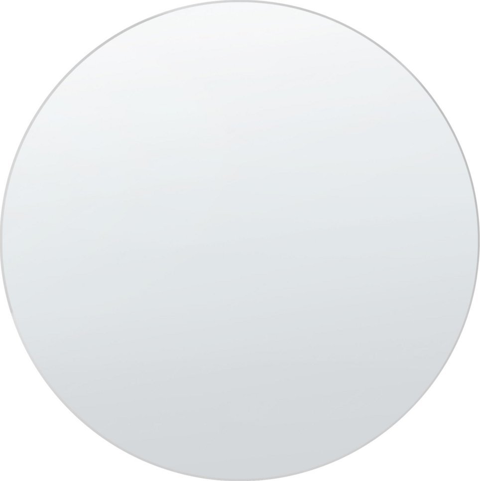 Beliani Okrągłe lustro ścienne 60 cm srebrne AGEN