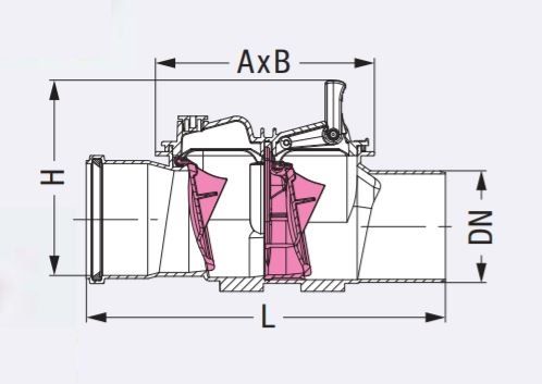 Kessel Zawór zwrotny z tworzywa sztucznego DN 150 (73150R)