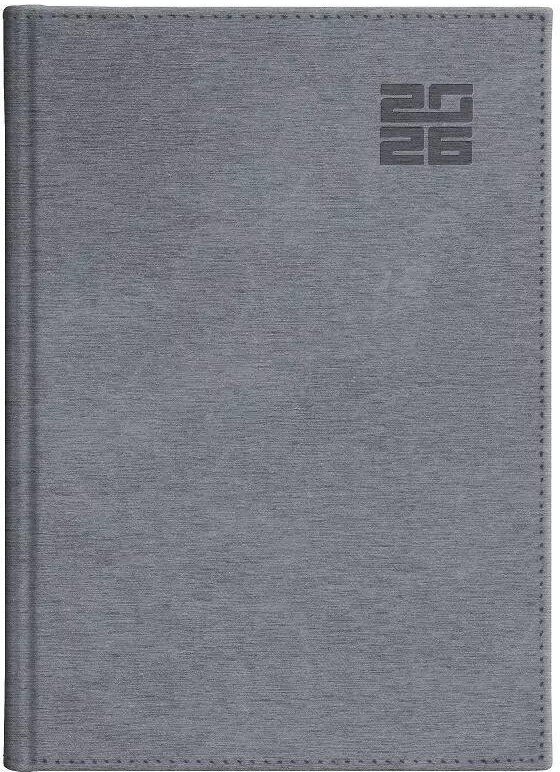 WOKÓŁ NAS Kalendarz 2026 A5 dzienny aluminiowy srebrny