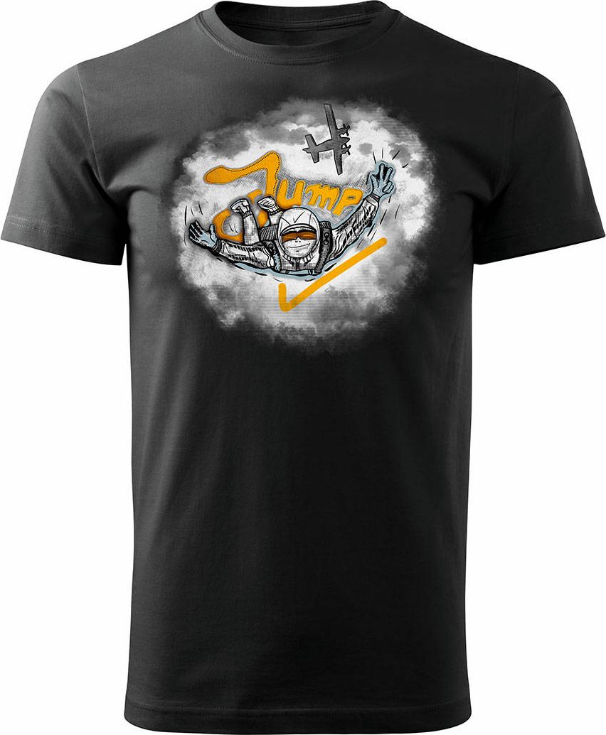 Topslang Koszulka spadochroniarza skoki spadochronowe spadochron męska czarna REGULAR S