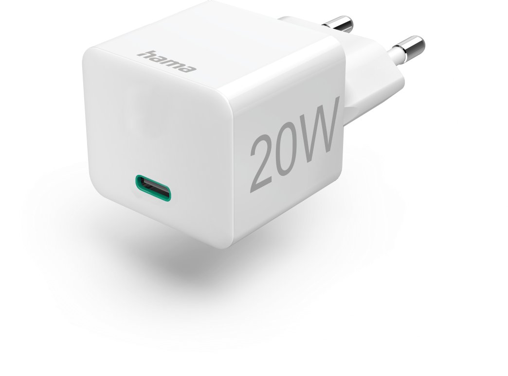 Hama Fast Charger USB-C 20 W balta - Stravas adapteris