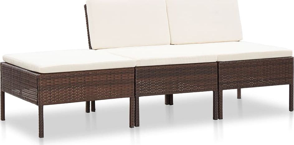 Elior Zestaw brązowych mebli ogrodowych - Shannon 2X