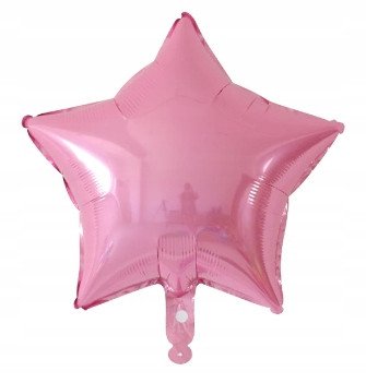 Balon Foliowy Różowa Gwiazda 45 cm Róż