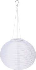 KMTP Lampion solarny ogrodowy 40 cm biały oświetlenie dekoracyjne do ogrodu
