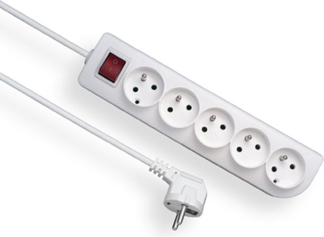 Listwa zasilająca Elgotech Classic 5 gniazd 5 m biała (PSN-505W-1,5)