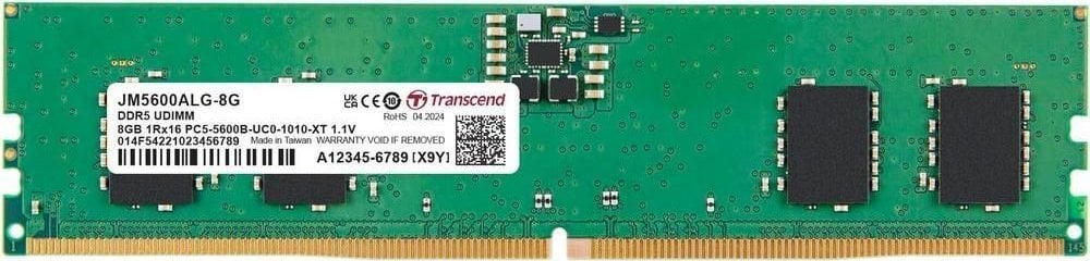 Pamięć Transcend JetRam, DDR5, 8 GB, 5600MHz, CL46 (JM5600ALG-8G)