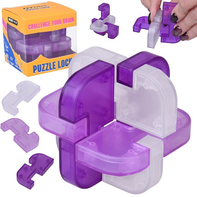 Kostka Puzzle Lock Układanka logiczna Łamigłówka 3D GR0778 EDUKAMP