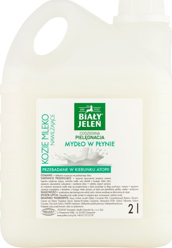 Biały Jeleń Mydło w płynie Kozie Mleko 2000ml - 2L