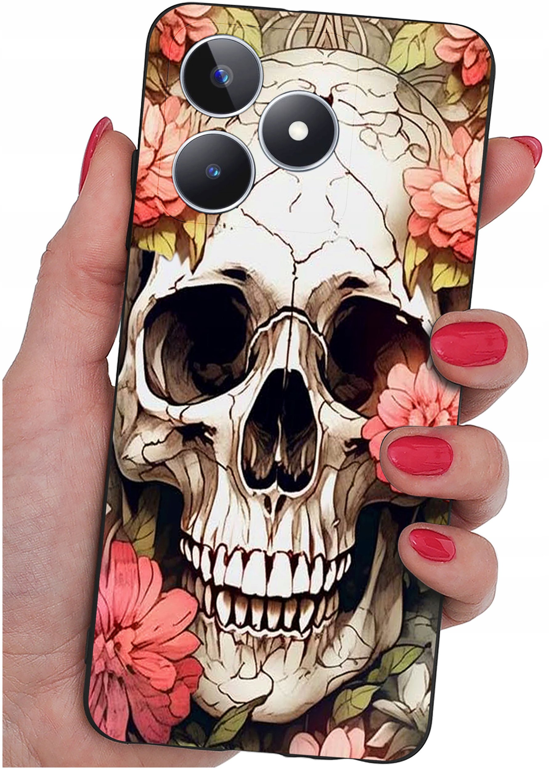 ETUI do Realme C51| C53 WZORY |SILIKONOWE MATT CASE + SZKŁO 9H