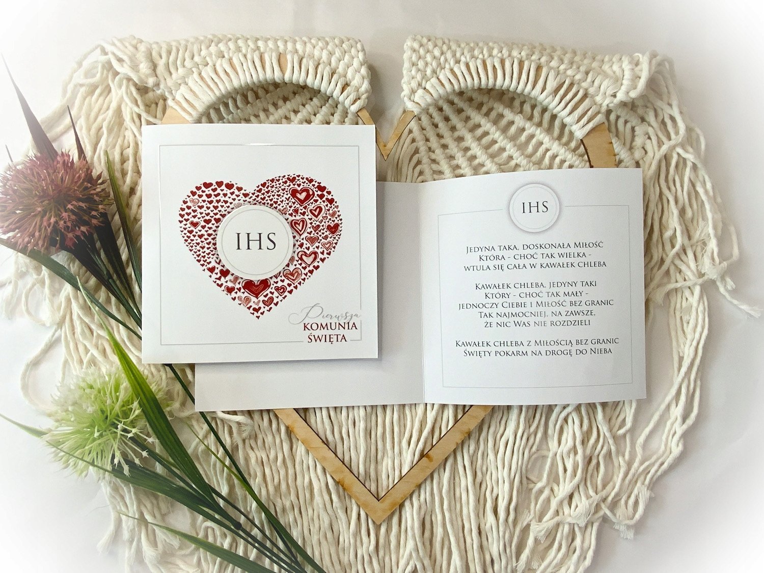 Pamiątka Pierwszej Komunii Św. - kartka