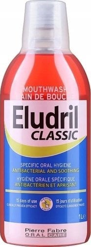Pierre Fabre Płyn do płukania jamy ustnej Eludril Classic 1L + pompka