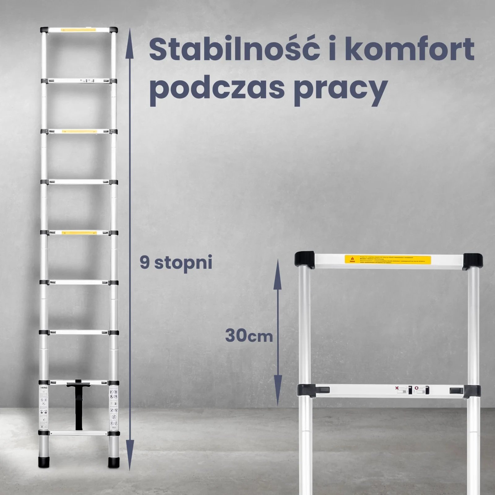 EXTRALINK TELESCOPIC LADDER LAD26ST 2.6 M